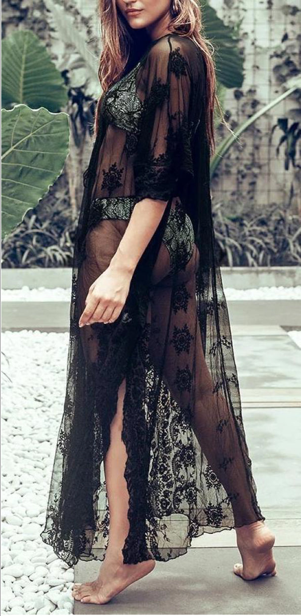 Sheer lace Bikini Cover-Up