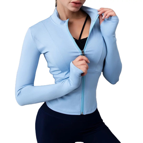 Lulu zip long sleeve yoga plus size womens sports yoga  jacket