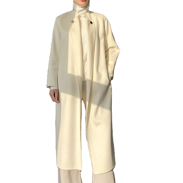 ZABRI fashion women winter autumn  luxury long cashmere wool trench coat