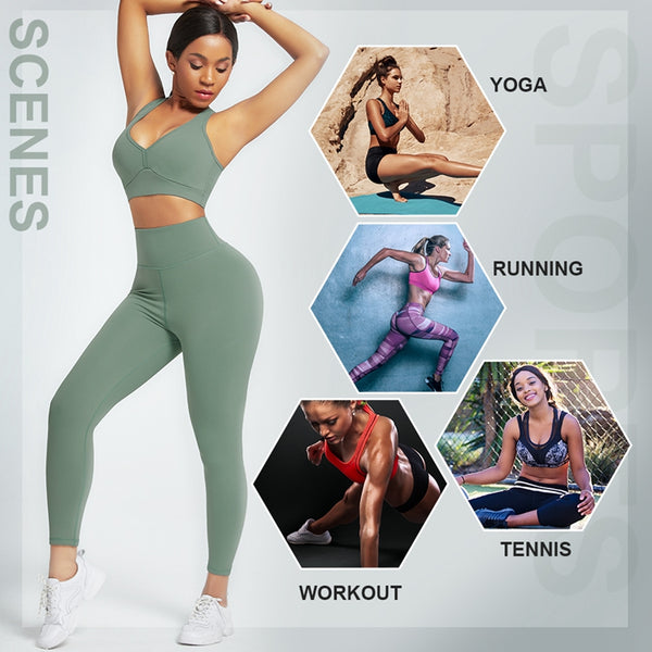 Women Stitching Design Yoga Sportswear Workout Yoga Set