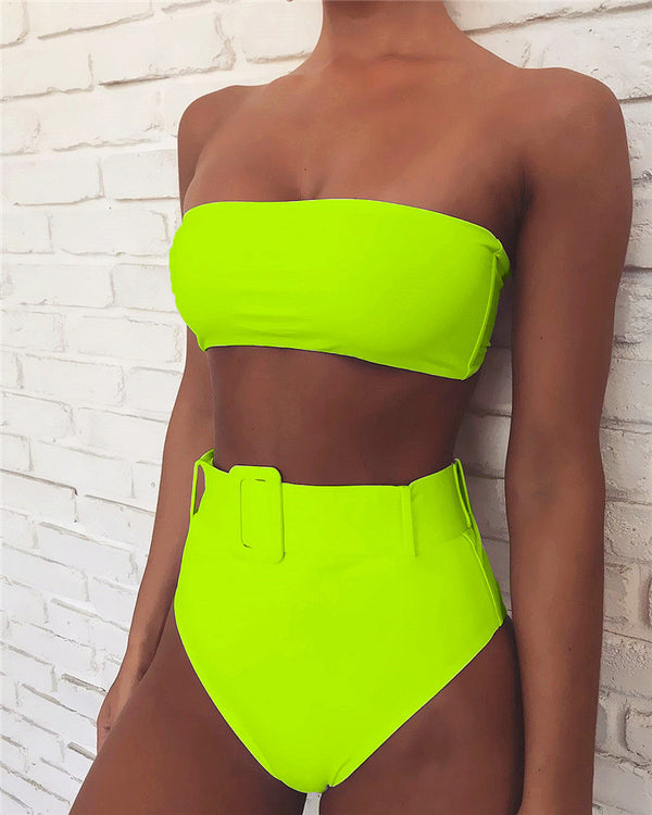 ZABRI Best Selling High Cut Two Piece Swimsuit women  Bikini  Swim wear