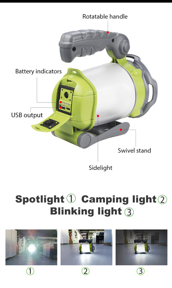 Long Distance High Power Prison Double Sided Head Torch Phone Charge Heavy Duety Waterproof Led Searchlight
