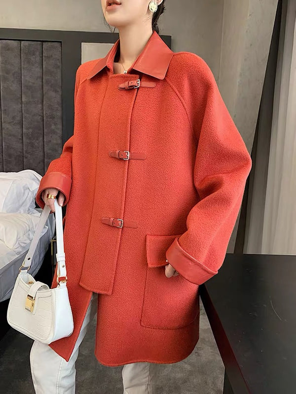 ZABRI high quality women's winter /autumn  plus size cashmere wool coat