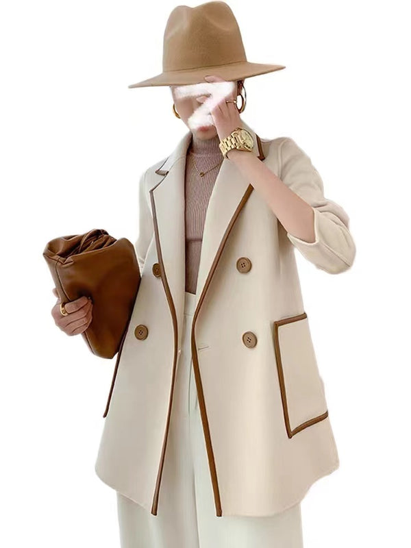 ZABRI Newest high quality ladies fashion design  luxury wool coat